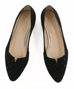 BOSCCOLO Women's Leather Ballerinas Flats Suede Black -Madam Clothing Store 0103e69a 44db 4f77 8a33 5aef96ffad21