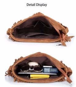 Beakey Suede Tassel Messenger Bag Women Hobo Shoulder Bags-Brown -Madam Clothing Store 01b64c5cb6c79124f78c192cbe56a84a