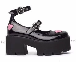 Beakey Womens Chunky Heel Goth Platform Mary Jane Lolita Wedges Dress Shoes-Black -Madam Clothing Store 02bc52358f33cfa2ba91975fdda6db2c