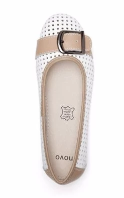 Novo Shoes DOLCE Womens Casual Shoes In White/Tan -Madam Clothing Store 042bf1b7ce5d397f3c1b0d618bf22b93