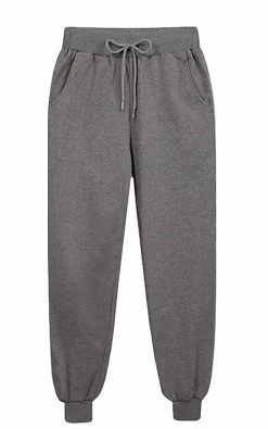 Beakey Womens Warm Sweatpants Sherpa Lined Winter Athletic Jogger Pants-Dark Grey