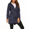 Rain Jackets Womens Lightweight Hooded Waterproof Outdoor Hiking Clothes-Dark Blue-HYY0726 -Madam Clothing Store 05bb21285343430f98c43f013a17130c