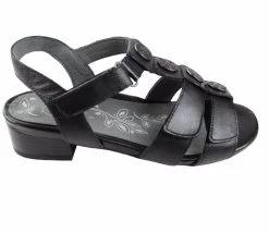 Womens Homyped Celia Black Sandals Slip On Low Heel Shoes -Madam Clothing Store 06a8ed2866a229e035ba533734f28ffd