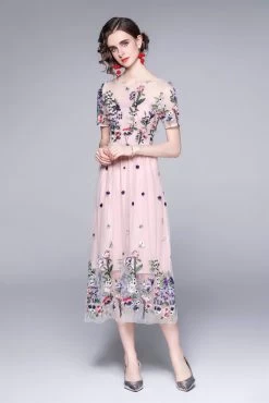 By Graziella Women's Lace Dress - Pink -Madam Clothing Store 0763f79052a3ad5d0bcfec7a22ed3590