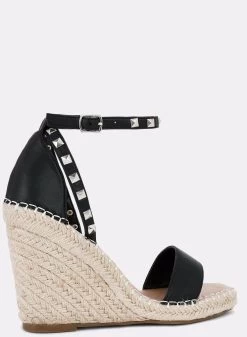 Novo Shoes BUBBY Womens Wedges Shoes In Black -Madam Clothing Store 07b560d1a8bc9b32bfedbb95700d6494