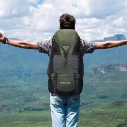 Beakey 50L Hiking Backpack Waterproof Lightweight Suitable For Outdoor Camping Travel-Army Green -Madam Clothing Store 081b29d07c9c6f40b951a72abc13096e
