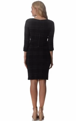 Womens Black Grey Michelle 3/4 Slv Dre -Madam Clothing Store 08b74fe8 4430 4d38 ba77 b3d39d0ce1c2