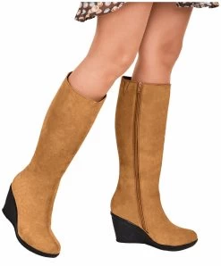 Noosy Women's Genuine Leather Knee High Boots - Tan -Madam Clothing Store 08b9be6a 591c 4b13 b7b9 866f38138eee