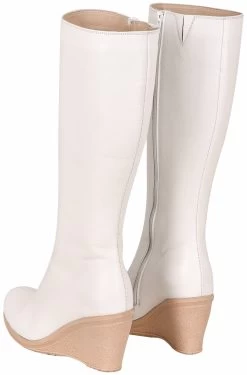 Noosy Women's Genuine Leather Knee High Boots - White -Madam Clothing Store 0998b6b0 202d 4e06 9a7c 4e8088ad48eb