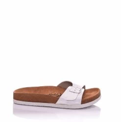 Moosefield Unisex Madrid Leather Sandals - White