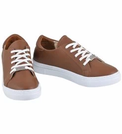 Noosy Women's First Class Leatherette Sneakers - Brown -Madam Clothing Store 0c4165c8 cd1a 40d8 a8d8 719c92057d85