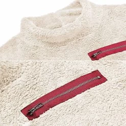 Beakey Womens Turtleneck Sweatshirt Winter Faux Fuzzy Sherpa Pullover-Light Apricot -Madam Clothing Store 0c7bda655af70454a1223c2b6795e23f