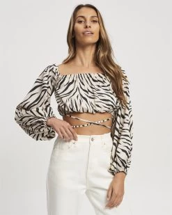 CALLI Women's Alana Top - Champagne Zebra