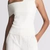 Reiss Women's Etta Ss Asym Neck Top Knitwear - Ivory -Madam Clothing Store 0f5ad274 211b 4087 b2fb 7484810dad6c
