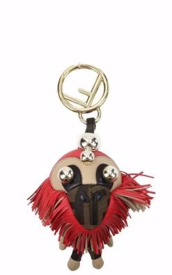 Fendi Women's Pendants Space Monkey Fabric Red