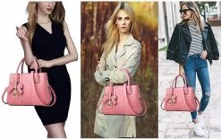 Beakey Fashion Womens PU Leather Embroidered Handbags Shoulder Tote Bags-LightPink 13 Beakey Fashion Womens PU Leather Embroidered Handbags Shoulder Tote Bags-LightPink -Madam Clothing Store 1015001fa46b15942fa0cfd2985c67a0