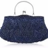 Beakey Beaded Sequin Design Flower Evening Purse Large Clutch Bag-Blue -Madam Clothing Store 105883ec6fa57576dae1ab60d0a5254f