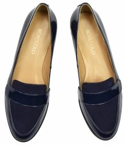 BOSCCOLO Woman's Leather Moccasin Navy Blue -Madam Clothing Store 115367f9 40d7 4b4c 9c9b 8ee5e0126d04