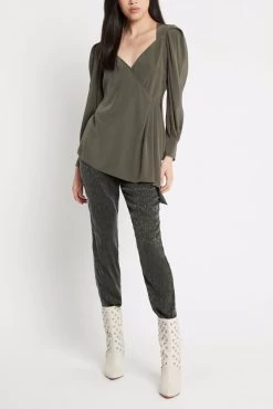 Sass & Bide Women's The Ambience Tops - Dark Khaki -Madam Clothing Store 1271d0d3 3108 44ff 855e b4f52ab358a7