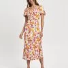 SAVEL Women's Diaz Midi Dress - Sherbet Floral -Madam Clothing Store 13c83b892b0566993b98eb29a05ab22f