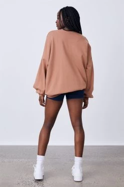 Factorie Slouchy Premium Graphic Crew Brown -Madam Clothing Store 1561521dd0de8fec503e6d9829911096