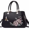 Beakey Women Satchel Bags Crossbody Embroidery Handbags-Black -Madam Clothing Store 178103a4fa3c025e964db837b62cb0c6