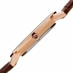 Akribos XXIV Unisex Classic Date Leather Croco Strap Watch - Brown -Madam Clothing Store 194af78687a67fd23dd6b15fb6de07da