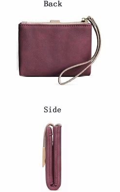 Beakey Womens Small Wallet Bifold Zipper Card Holder-WineRed -Madam Clothing Store 1be865543bbcc2afe9e8dccbb9b29096