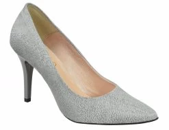 BOSCCOLO Women's Leather Spike Heels Grey Plain -Madam Clothing Store 21998a2f6ec040e3b829f0bd9457969d