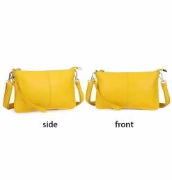 Beakey Leather Clutch Small Envelope Crossbody Bags For Women-Yellow -Madam Clothing Store 23cf563de34716022e96ebf09a11262a