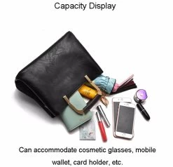 Beakey Ladies Leather Vintage Handbag Large Capacity Shoulder Bag-Black -Madam Clothing Store 2541f8b06bab534057968bbe4f5aded6