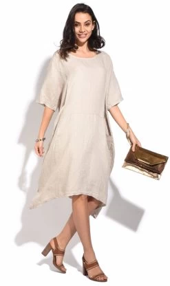 Le Jardin Du Lin ® Women's Linen Dress Desert