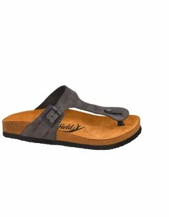 Moosefield Unisex Gizeh Leather Sandals - Smoked Grey