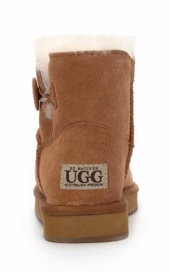 Oz Natives UGG Unisex Single Button Suede Ultra Short Boots - Chestnut -Madam Clothing Store 27b9941db5a5bf6566070ddf974c3ce0