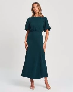 TUSSAH Women's Nolah Midi Dress - Emerald