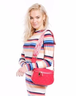 BOSCCOLO Woman's Leather Shoulder Bag Red -Madam Clothing Store 29978cae 7c37 4733 a648 f3dd114d6aa9