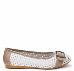 Novo Shoes DOLCE Womens Casual Shoes In White/Tan