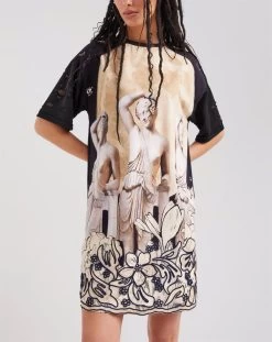 Desigual Women's Knit Dress Short Sleeve - Black