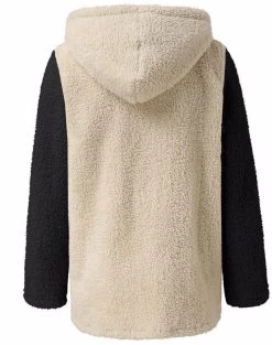 Beakey Womens Fleece Jacket With Pockets Zipper Warm Outerwear-Khaki -Madam Clothing Store 2b3503229ce1e64c041c883d6ed2c76a