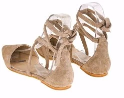 Lizza Women's Genunie Leather Tie Up Sandals - Beige -Madam Clothing Store 2bae298fdf07bfb87ab88a06c52a52b4