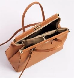 BOSCCOLO Woman's Leather Handbag Camel -Madam Clothing Store 2c208dcc 4e2b 4af0 84ac 1b0e58526dc6