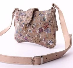 BOSCCOLO Women's Beige Flowers Leather Bag H1 -Madam Clothing Store 2ca35291 fa90 4f3e aafa a9cac5d23d97