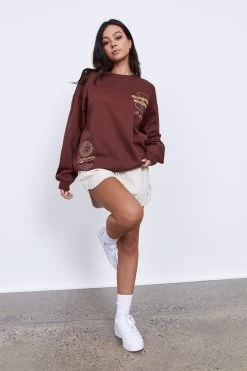 Factorie Os Graphic Crew Burgundy -Madam Clothing Store 2e2e2dca72e96377bebb9d026d146774