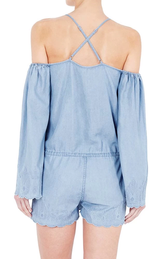 Blue Laugh Loud Jean Playsuit 5 Blue Laugh Loud Jean Playsuit - Image 3