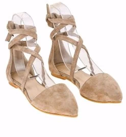 Lizza Women's Genunie Leather Tie Up Sandals - Beige -Madam Clothing Store 2f1f1edc83e916de3e30e070035967bc