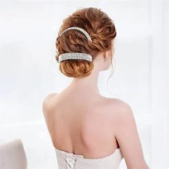 Beakey 4 Pack Hair Styling Clips Rhinestone Tassel Birds Nest Hair Bun For Women -Madam Clothing Store 2f661f6880b9a7898770160ff79c1cee