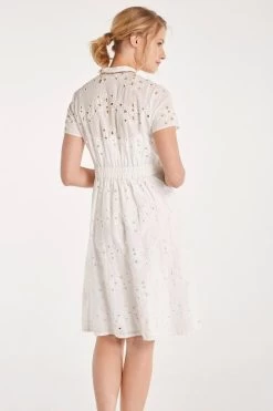 Heine Floral Broderie Dress Ecru -Madam Clothing Store 307750e227b4bcb7f7ad8c38c23654c3