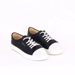 Noosy Women's Darkblue-white Handmade Vegan Sneakers -Madam Clothing Store 30a8f0ec55c7b0808787c4af3d0450ba