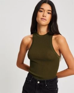 ST MRLO Women's Rae Knit Top - Khaki -Madam Clothing Store 351cdedd53f1b44ec38b11223cb2cd09