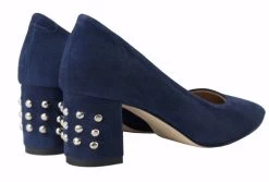 BOSCCOLO Women's Leather Pumps Navy Blue Suede -Madam Clothing Store 3543d23d6dbbf8100a1ed29c05c4a338